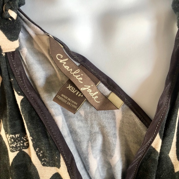 Charlie Jade Navy Tan Braided Pocket Tie Dress - Picture 6 of 6